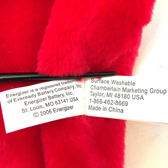 ENERGIZER 2006 Plush Pink Bunny with Drum Christmas Stocking - Picture 12 of 15